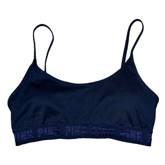 PINK Victoria Secret Navy Blue Sports Bra - Picture 1 of 4